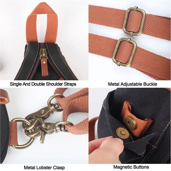 Canvas Crossbody Sling Backpack