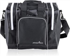 Bowling Bag For Single Ball - Single Ball Tote Bag With Padded Ball Holder - Fits One Single Pair Of Bowling Shoes Up To Mens Size 14