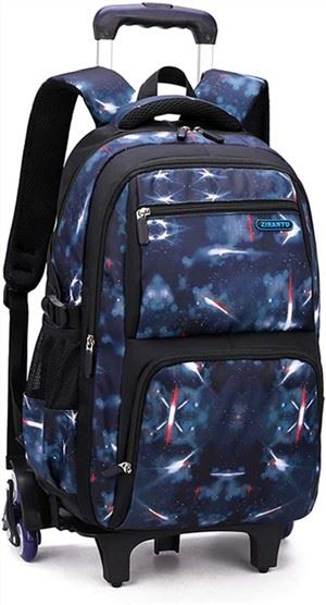 Rolling-Backpack Boys-Bookbag On Wheels